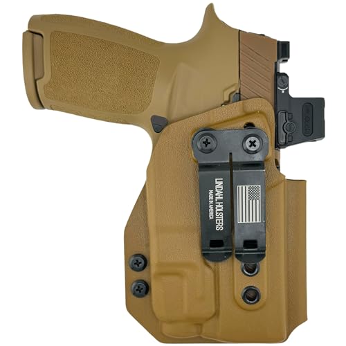 IWB Compatible with Sig P320/ M18 with TLR-7 Holster - Optic Ready - Inside The Waistband Concealed Carry - Adjustable Cant and Retention Kydex Holster - Made in The USA (Coyote Right Hand)