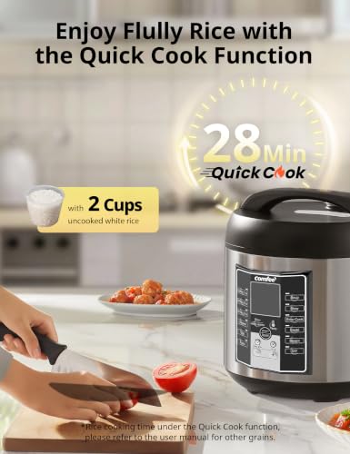 Image of COMFEE' Rice Cooker for 20 Cups Cooked Rice with Functions for Multi Cook, Slow Coor, Steam, Stew, Saute, and Quick Cook with BPA-Free Nonstick Inner Pot