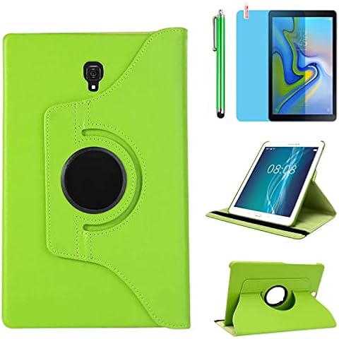 Case for Samsung Galaxy Tab A A2 10.5 inch 2018 (SM-T590 T595 T597), 360 Degree Rotating Stand Case Smart Protective Cover with Stylus Pen,Screen Film (Green) Cover