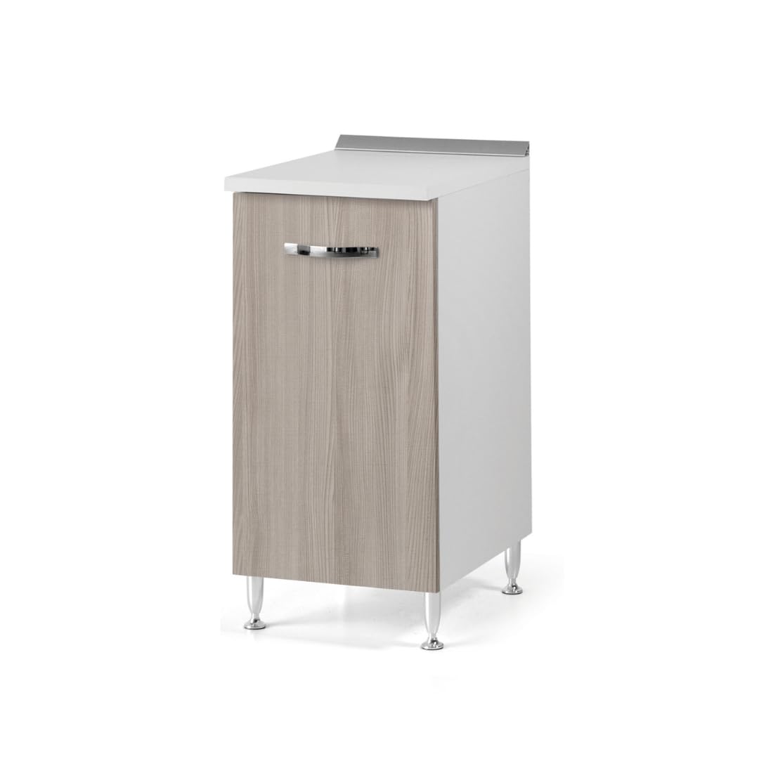 Linea Azzurra Base 30 Mobili Cucina Componibile con 1 Anta e 2 Ripiani in Legno Made in Italy H85xL30xP50 cm Elegante Funzionale Facile da Montare (Olmo)