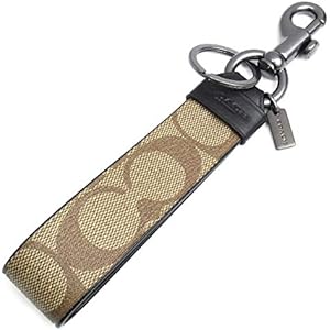 キーホルダー・キーリング COACH Loop Key Ring Charm Key Fob 79882 COACH® Outlet | Large Loop Key Fob In Signature Canvas