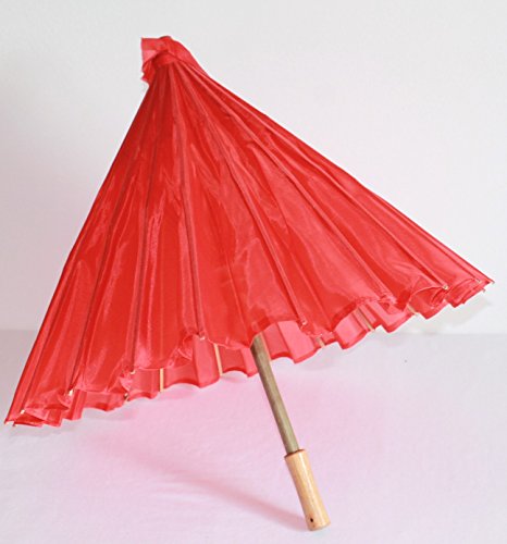 AAF Nommel ® Deko- Sonnenschirm aus Holz in rot, einfarbig transparent, 101 – Bild 4