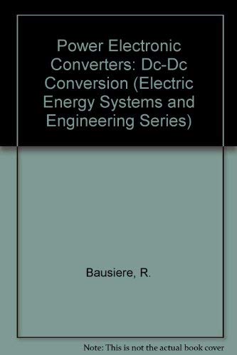 Amazon | Power Electronic Converters: Dc-Dc Conversion (Electric Energy ...