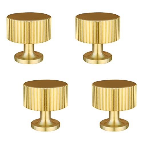 Kewmayer 4 PCS Poignée de Porte,Boutons de Meubles en Or,Boutons de Tiroir de Commode en Or,Pour Armoires,Placards,Salle(28x28mm)