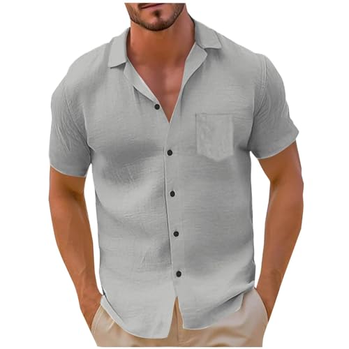 Chemise homme manches courtes légère et respirante en coton