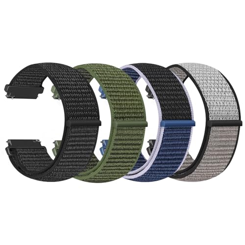WNIPH 4 Pack Nylon Watch Bands Compatible with Garmin Venu 4 45mm/Venu 3 45mm/2/Vivoactive 4 Garmin Forerunner 255/255 Music/265/955 22mm Sport Repalcement Strap for Amazfit GTR 4/3/2/Bip 6/Bip 5