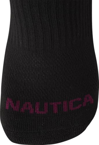 Image of Nautica Womens Low Cut Socks - 12 Pack Breathable Mesh Cushioned Athletic Performance No Show Socks for Women