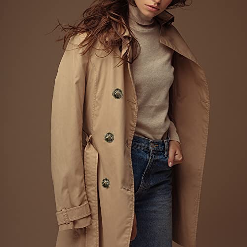 Milaosk 20 Pcs Metal Blazer Buttons, Coat & Jeans Fasteners, Antique Bronze Engraved, 25mm Large for Blazer, Suits & Uniforms