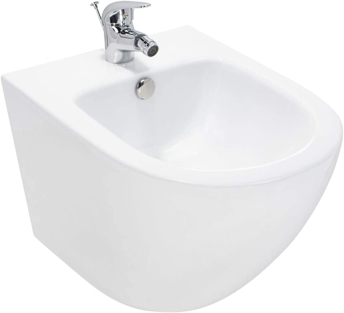 Bidet sospeso Bianco incl. rubinetto miscelatore FRANCO