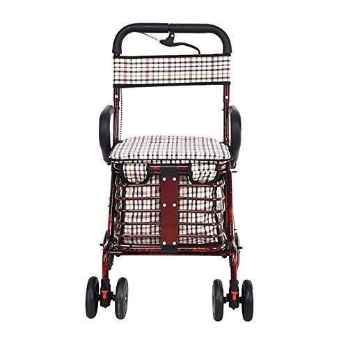 Andador Para Personas Mayores Rollator Andador Plegable De 4 Ruedas - Andador Para Personas Mayores - Carrito De Compras Plegable - Para Adultos, Personas Mayores, Personas Mayores Todo Está Bien Cóm