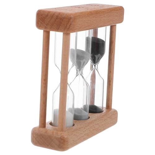 Kichvoe Clessidra Timer in Legno 1-3-5 Minuti per Cottura Uova e Meditazione Accessorio Decorativo per Ambienti Spa e Ufficio
