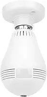 Lâmpada Camera Espiã IP Led Wifi Hd Lâmpada Câmera Segurança Panorâmica 360° - YODHE