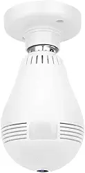 Lâmpada Camera Espiã IP Led Wifi Hd Lâmpada Câmera Segurança Panorâmica 360° - YODHE