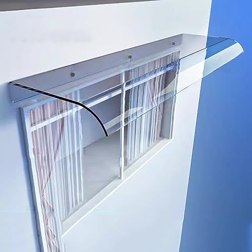 Auvent de porte en polycarbonate transparent courbé 40x19 cm