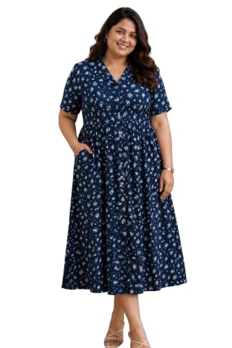 Image of ZELENA Rayon Lapel Neck Zipless Maternity Feeding Dress | Soft 100% rayon dress featuring a lapel neck, button-down zipless nursing , and half sleeves
