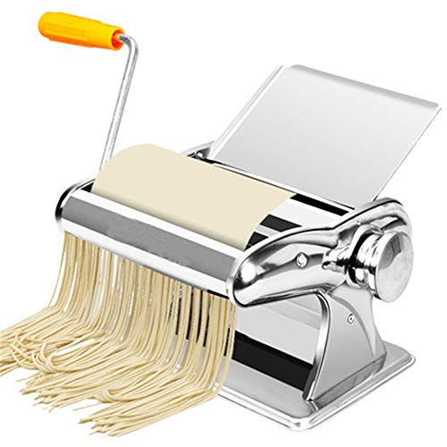 Jtoony Nudelmaschine Edelstahl Pasta-Hersteller-Maschine mit 8 Stärkeeinstellungen for Fresh Fettuccine Spaghetti…