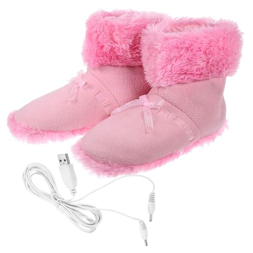 PartyKindom Heated Slippers Electric Foot Warmer Shoes for Winter Heat Shoe for Office Home Use