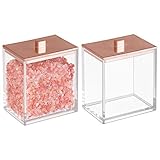 TROCKENE AUFBEWAHRUNG: Die Gläser sind dank ihres Deckels ideal, um Kosmetik- und Pflegeprodukte wie Wattestäbchen, Wattepads und Badesalz oder aber Haar Accessoires zu lagern.
