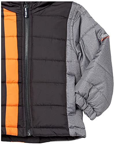 Image of LONDON FOG Boys' Toddler Color Blocked Winter Puffer Jacket with Hat