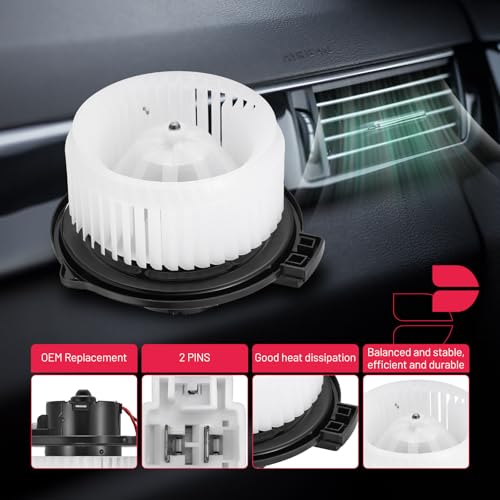 Image of BDFHYK AC Heater Blower Motor Fan 700064 Compatible with Toyota 1998-2003 Sienna Front with Fan Cage,HVAC Blower Motor Assembly Replacement for 87103-08020 3010097 35202 35364 44-1335 5229 PM9189