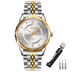 Gold Silver Strap with Silver Dial