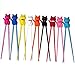 Carykon Cute Tableware Learning Training Helper Chopsticks for Kid Beginner Adult (3pcs, Lucky cat)