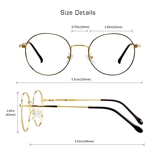 Image of VisionGlobal Blue Light Blocking Glasses for Women Men, Computer Reading, TV Glasses, Stylish Oval Frame