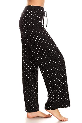 Image of Leggings Depot Women's Wide Leg Drawstring Pajama Pants for Lounge, Sleep