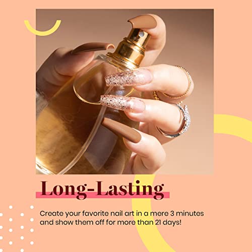 Image of Beetles Brown Gel Nail Polish - Latte Haze, 15ML Brown Gel Polish Soak Off Nails Art Manicure Salon DIY UV Lamp Nails Design Decoration at Home