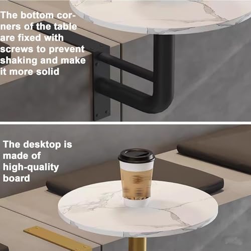 Table de bar ronde murale compacte pour cuisine bistrot et petits espaces