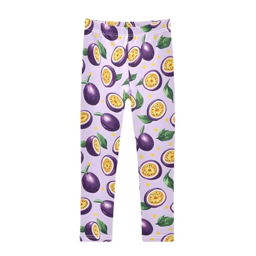 Passion Fruit Purple Girls Leggings Athletic Pants Tights Stretch Bottom