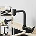 Mitigeur de Cuisine Robinet Rabattable sous Fenetre Noir, pour Evier devant Fenêtre Pivotant 360° Repliable Laiton Flexible Pliable Robinet de Cuisine