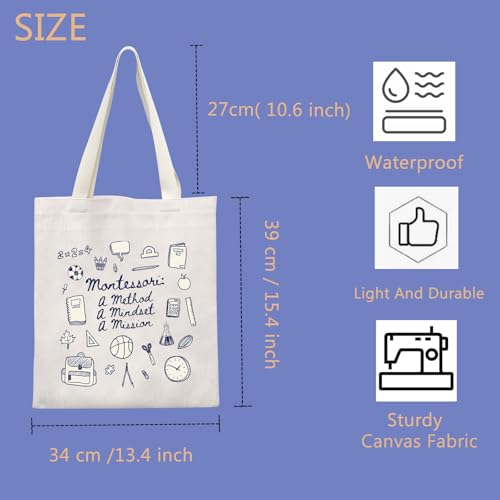 TIIMG Montessori Educators Gift A Method A Mindset A Mission Early Education Gift Montessori Guider Tote Bag2