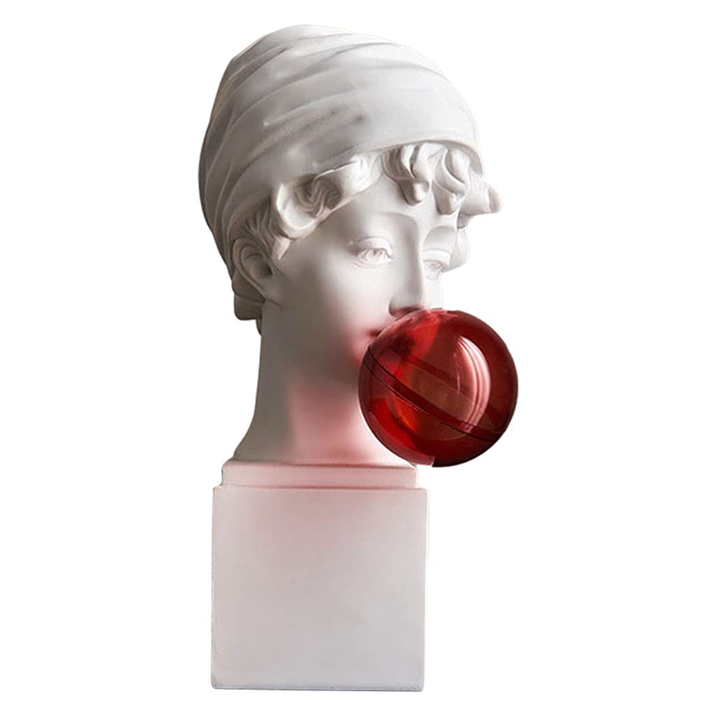 Duiaynke Estatuas de cabeza de David/Giuliano de resina griega, esculturas de busto de David, adorno de escritorio para decoración de mesa en casa, oficina (niña griega)