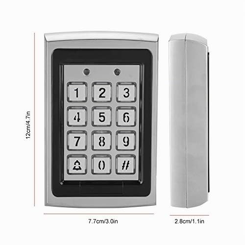 Clavier à Code 125 KHz, Digicode Portail Clavier de Contrôle D'accès en Métal avec Clavier RFID Digicode Sécurité de Clavier Numérique avec Mot de Passe Supérieur