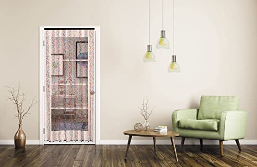 36 inches x 79 inches (Rainbow) FlavorThings 41 Strands Rainbow Colorful Hippie Boho Bohemian Natural Wooden Door Beaded Curtain Doorway Beads Bamboo Beads