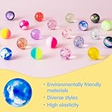JOYIN 24 Stück 32 mm Flummies für Kinder, Flummi Mitgebsel Kindergeburtstag, Gummibälle Kleine Weihnachten Geschenke Adventskalender für Kinder, Strumpffüller