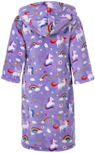 Kids Toddler Cartoon Unicorn Hooded Robe Pajamas Bathrobe Children Sleepwear2