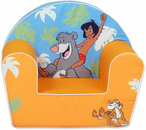 Le Livre de la Jungle – Mowgli & Baloo – Fauteuil Enfant en Mousse Disney - Siège Bébé Confort Premium, Dossier Stable Anti-pli, Anti-basculement,...