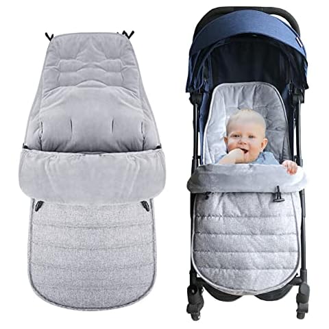 Universal Winter Outdoor Tour Waterproof Baby Sleeping Bag ,Warmer Footmuff for Pushchair, Pram, Stroller and Buggy, Thermo Fleece and Waterproof, Extra Long for Baby and Toddler (Grey) Cover
