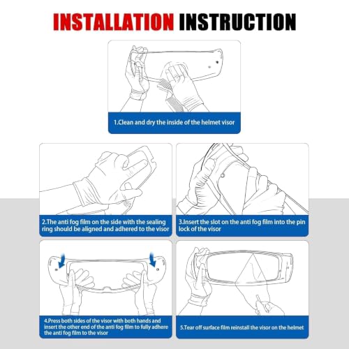 Image of PSLER Shatterproof Helmet Visor for Sedici Strada 2&3 FF801,Deep Blue&Film