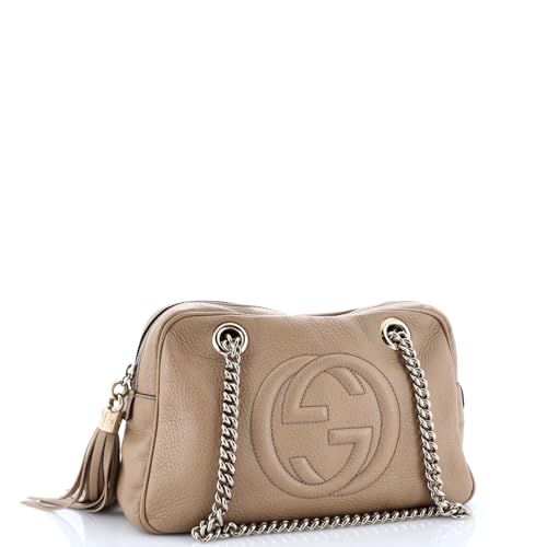 Pre-Loved Soho Chain Zip Shoulder Bag Leather Small, Neutral2