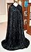 Artemisia Designs Unisex Hooded Velvet Cloak Medieval Renaissance Cape Ren Faire Cosplay, Floor Length (Black, One Size)