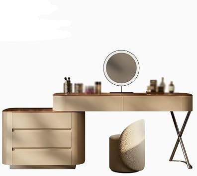 Dressing Table Dressing Table with Side Cabinet Corner Dressing Table Bedroom Dressing Table Desk Office Desk Dressing Table with Mirror