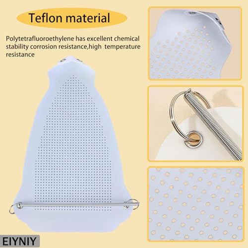 Universal Iron Soleplate Cover Protector - Heat Resistant Silicone Shoe for Electric Irons, Prevents Burns & Scorch Marks on Delicate Fabrics Like Silk, Satin (3 Set Cover Iron Shoe)