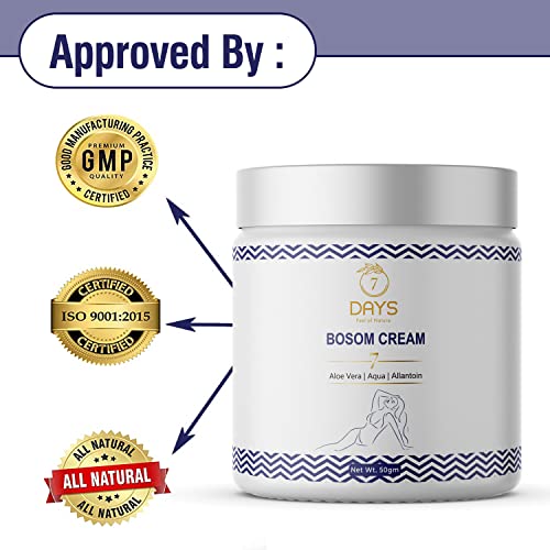 7 Days Breast Destressing Cream for Women - With Hyaluronic Acid and Vitamin E | Body Massage Cream -50 g - Image 4
