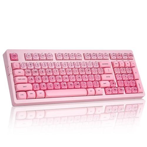 ZORNHER ZH980 Foundation Mechanical Keyboard,95% Pink Creamy...