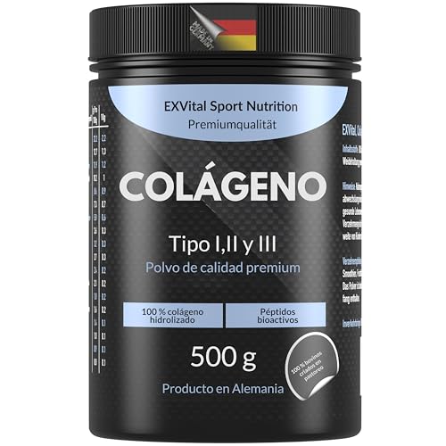 Colágeno en polvo, 500 gramos, péptidos de hidrolizado de colágeno bioactivo, proteína en polvo, sin sabor, colágeno de tipo 1, 2 y 3, Lift Drink, alta concentración