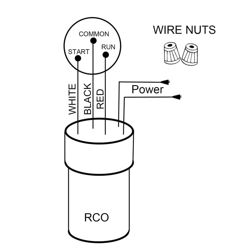 Podoy RCO810 3 in 1 Hard Start Kit Compatible with Supco Relay Capacitor Overload 1/12-1/5 HP, 110-125V Compressor Hard Start Capacitor Kit for Refrigerator Freezers (2 Pcs)
