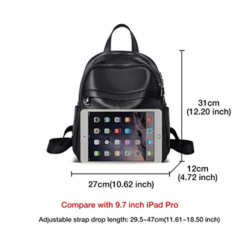 Sac à dos femme en cuir véritable cadeau idéal élégant pompon - 3